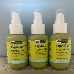 3 Bottles of DevaCurl FlexFactor Curl Protection and Retention Primer